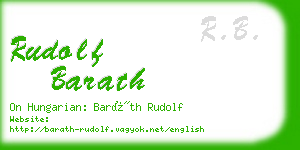 rudolf barath business card